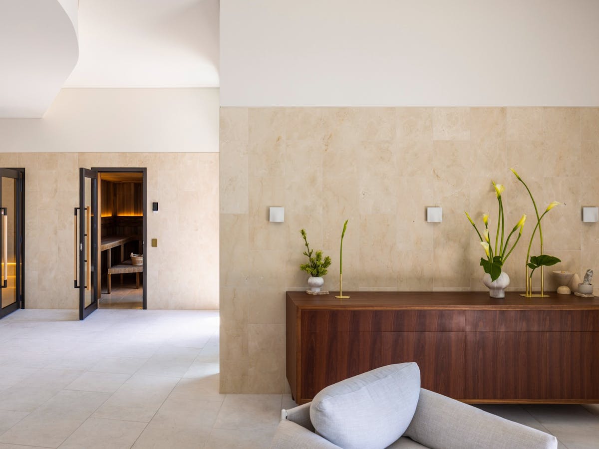 Luxury sauna and steam room in the wellness area at Domic Noosa