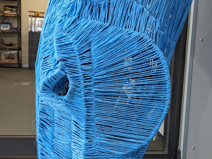 Big Blue horse sculpture by Nick Adams