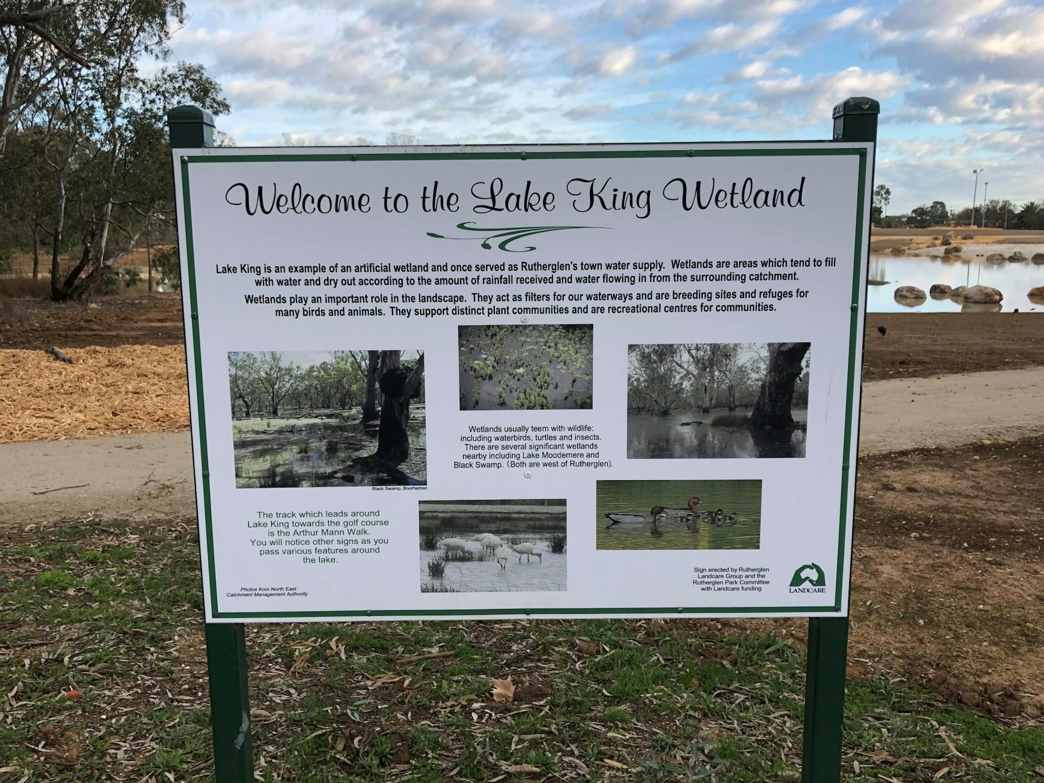 Lake King Wetlands sign