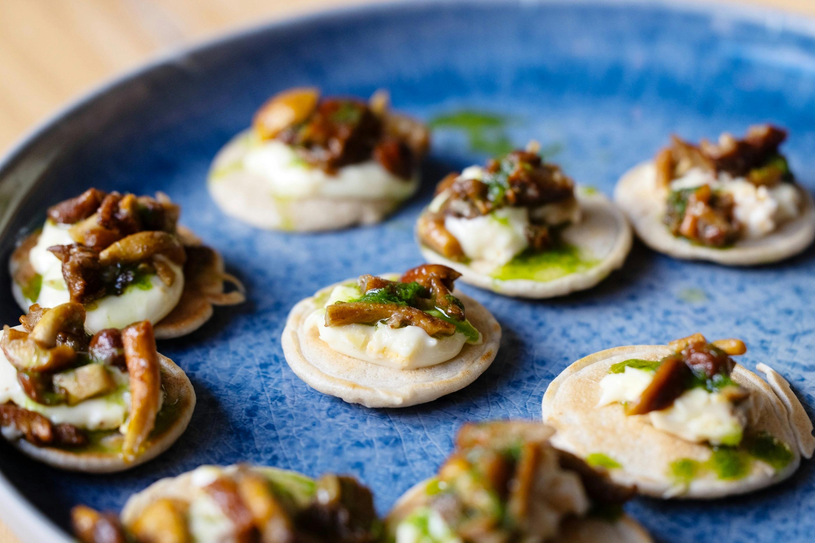 Michelin-chef curated canapes and champagne