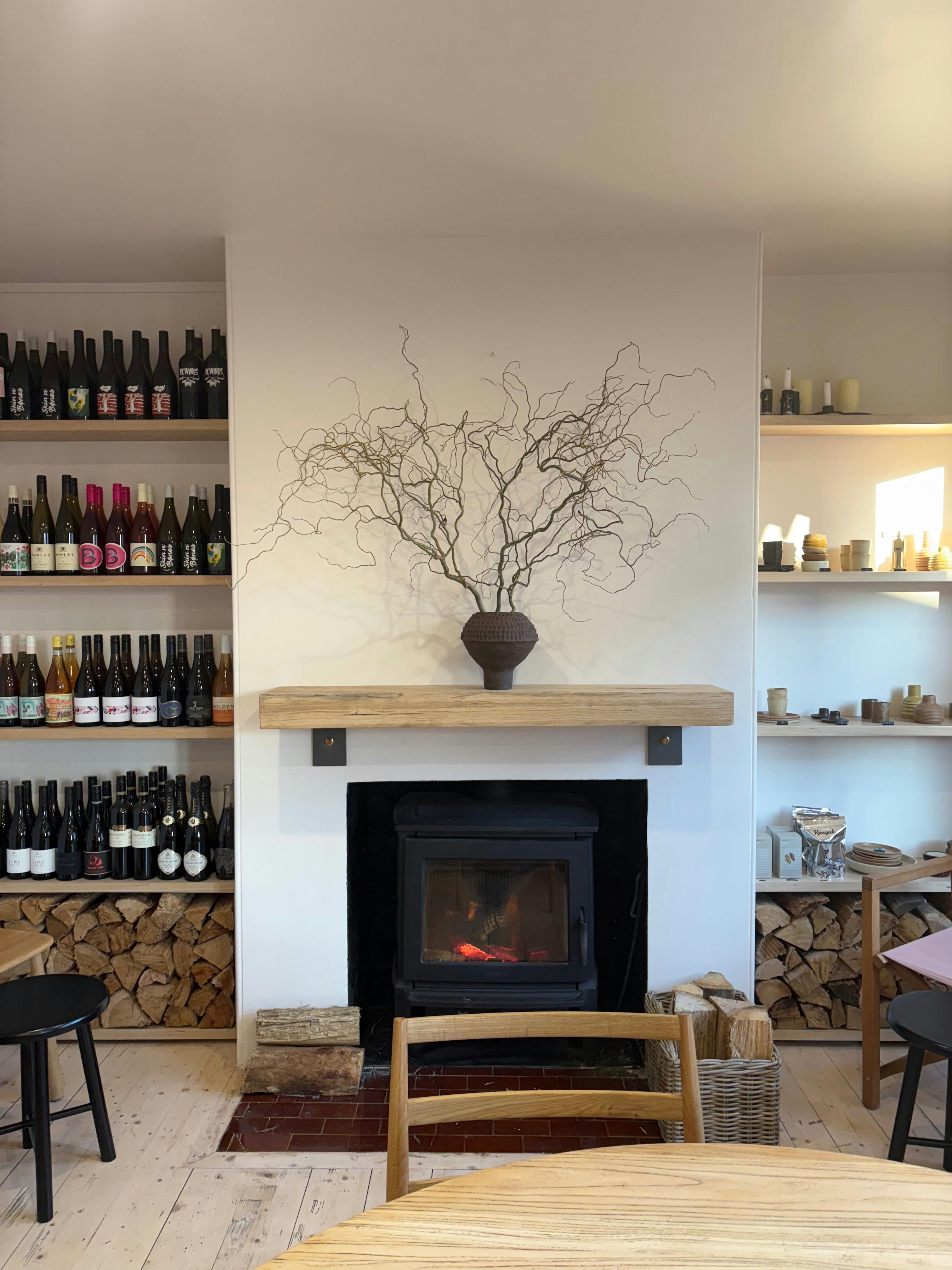Fireplace at Leoht