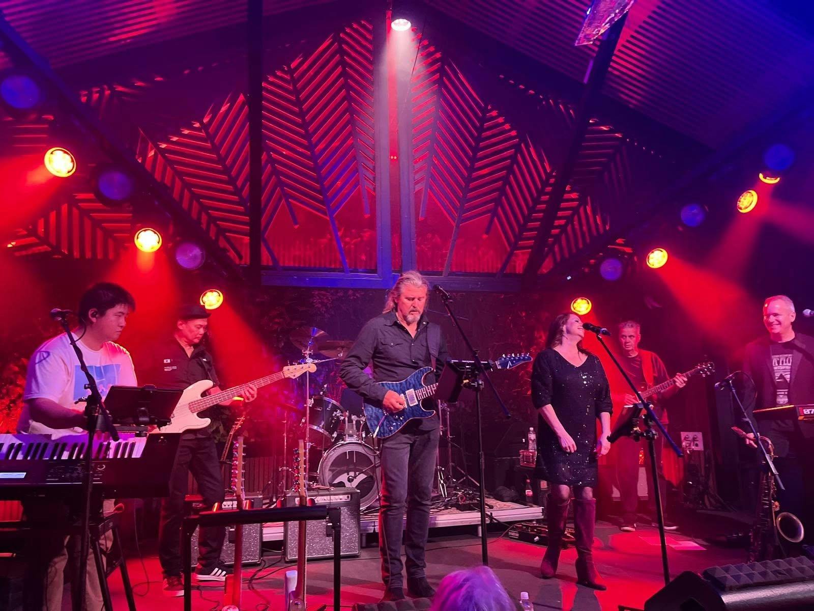 band playing on the stage