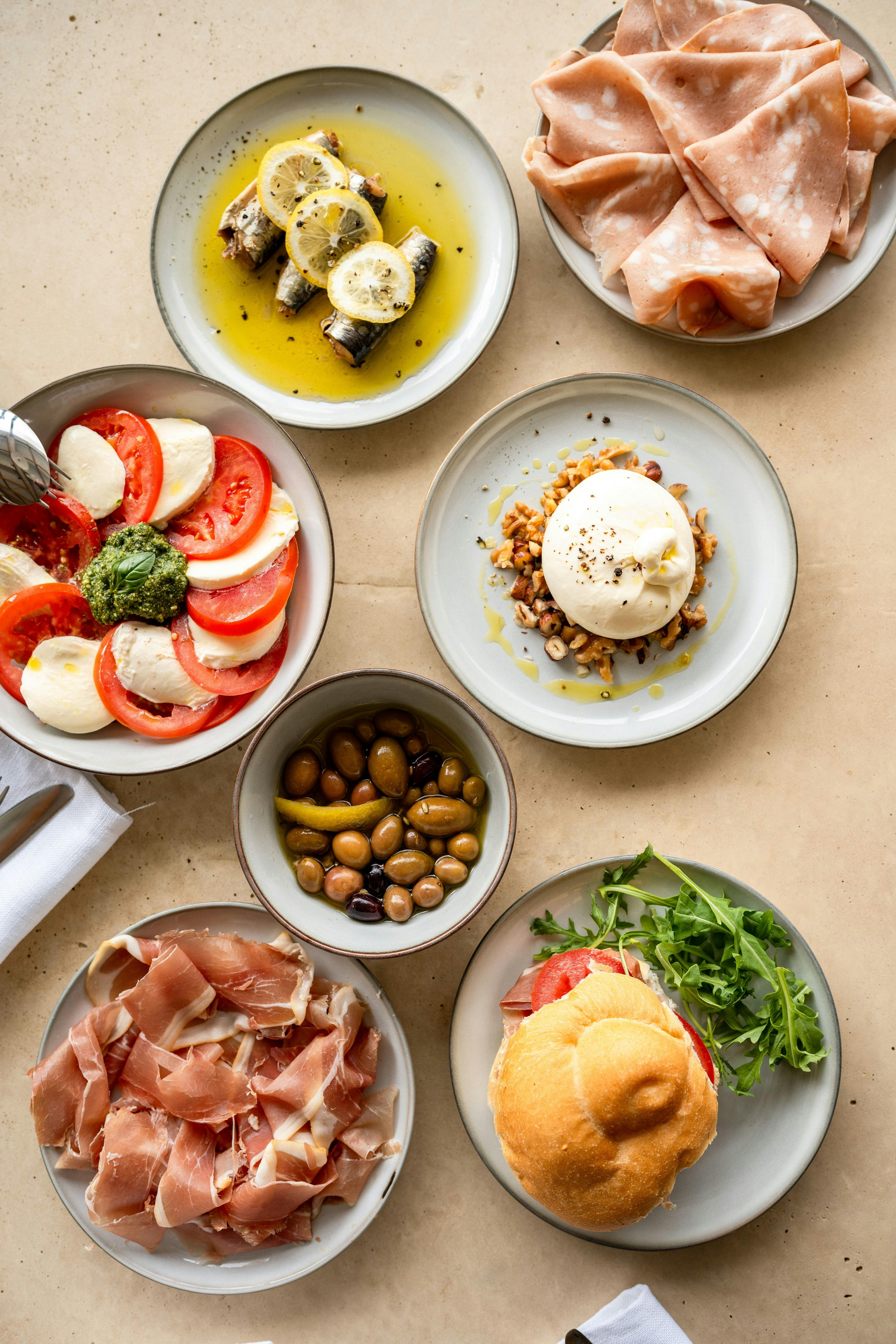 A range of regional food plates
