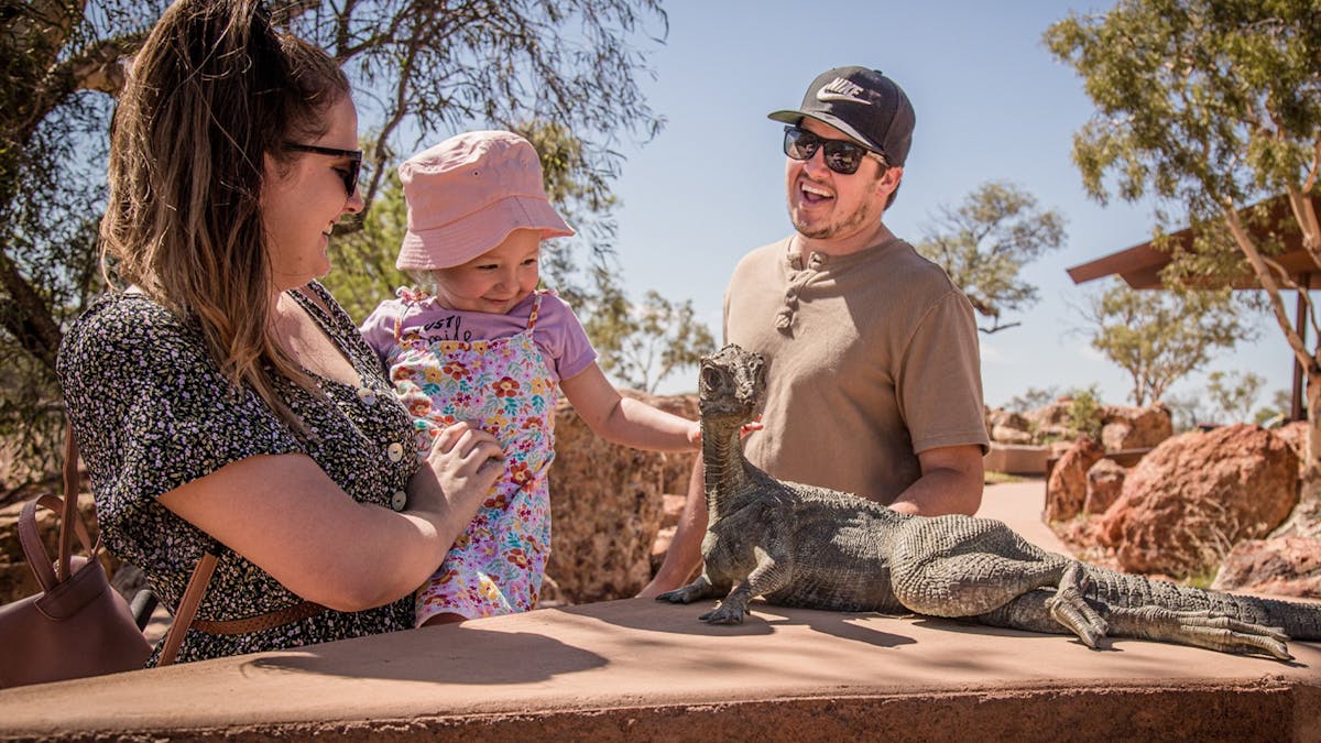 Guests with the Guardian of the Bridge