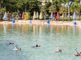 Aqua fitness in the Wave Lagoon