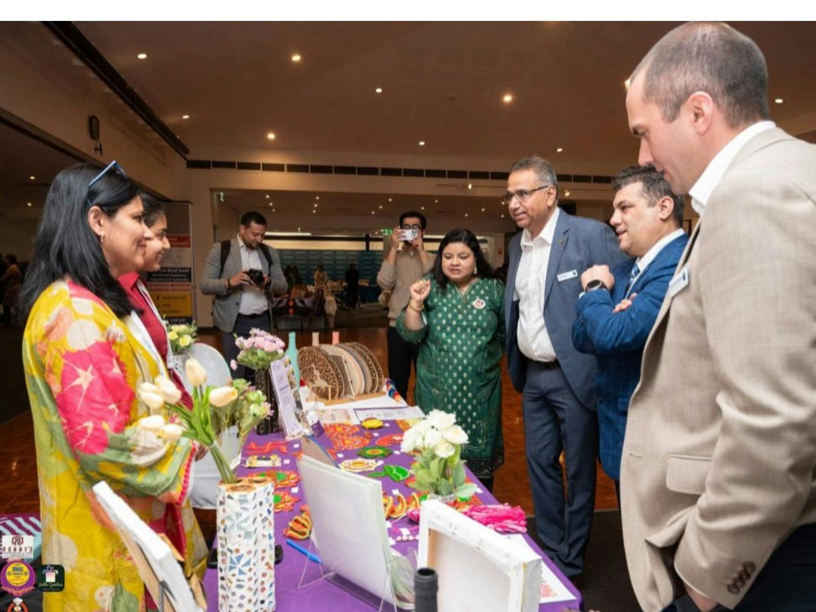 Guests browsing stalls at the 2025 Diwali Exhibition Sale