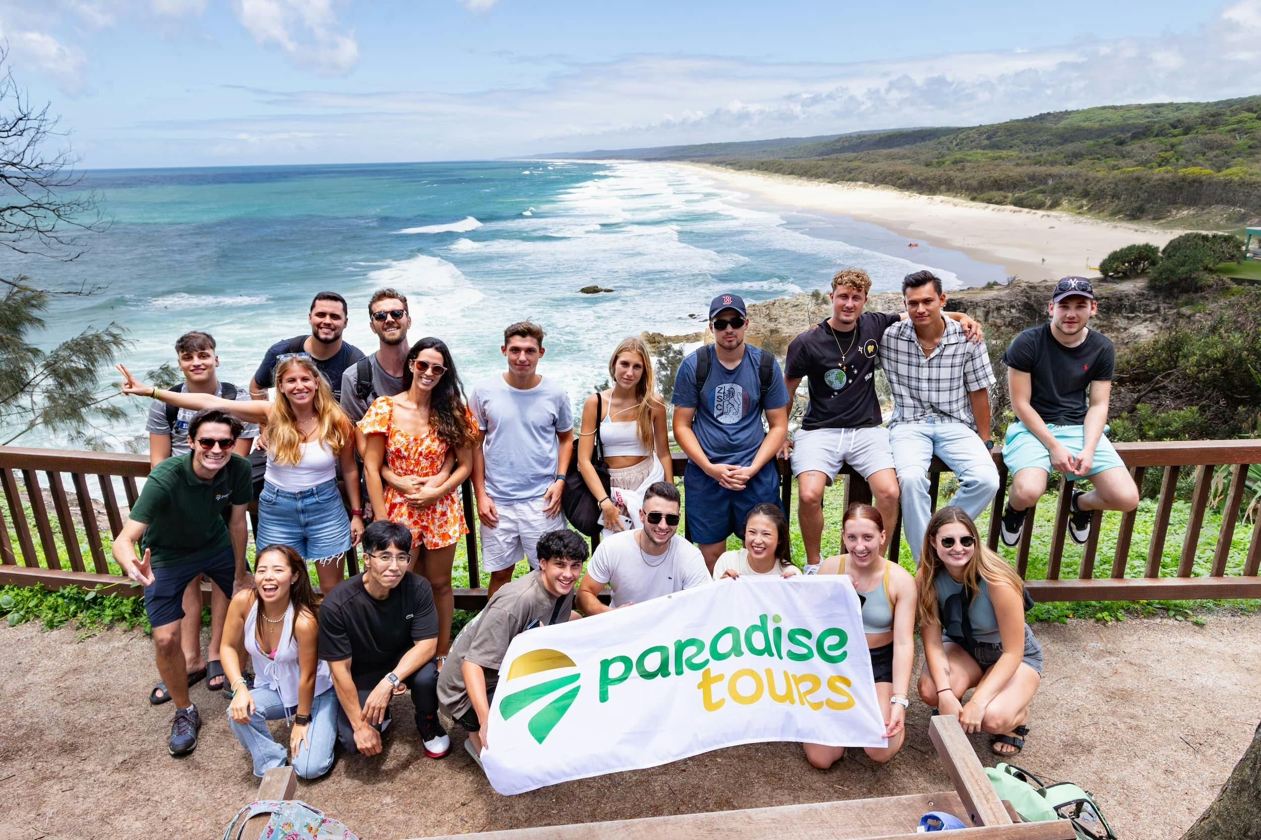 Paradise Tours group at Point Lookout, North Stradbroke Island