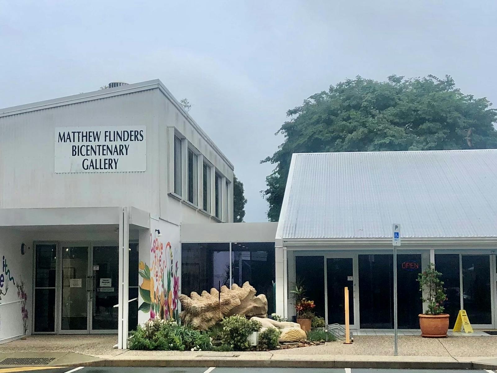Front Entrance of Bribie Island Community Arts Centre with Mural Front Entrance of Bribie Island Community Arts Centre with Mural