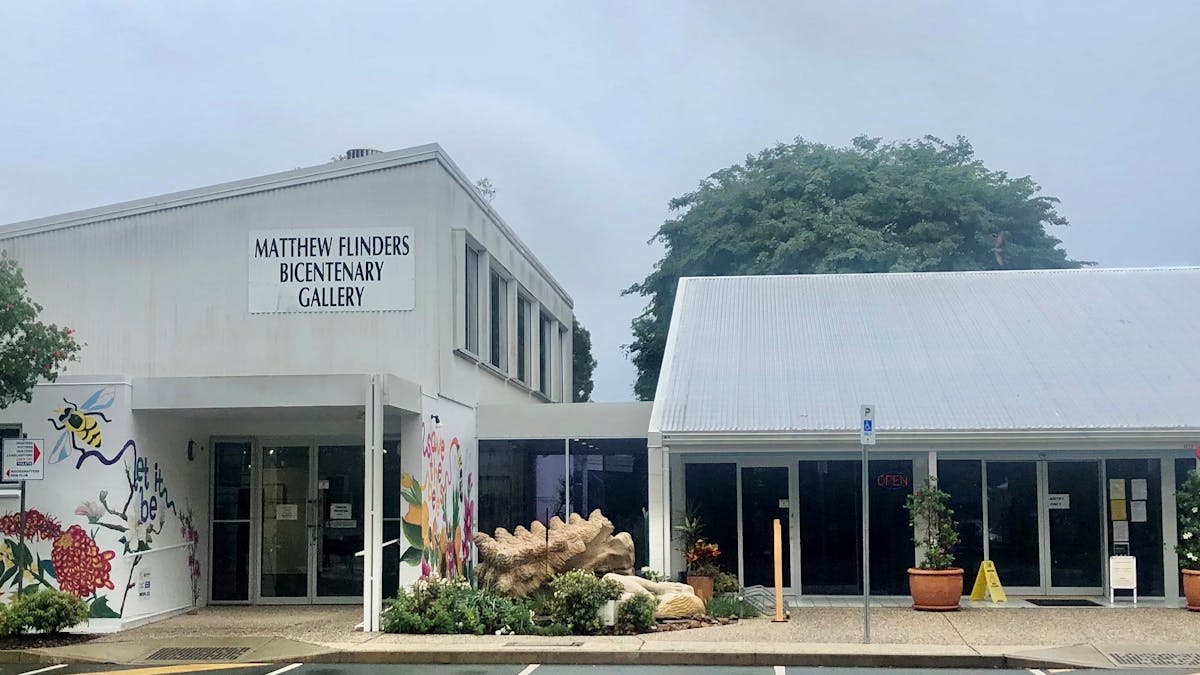 Front Entrance of Bribie Island Community Arts Centre with Mural