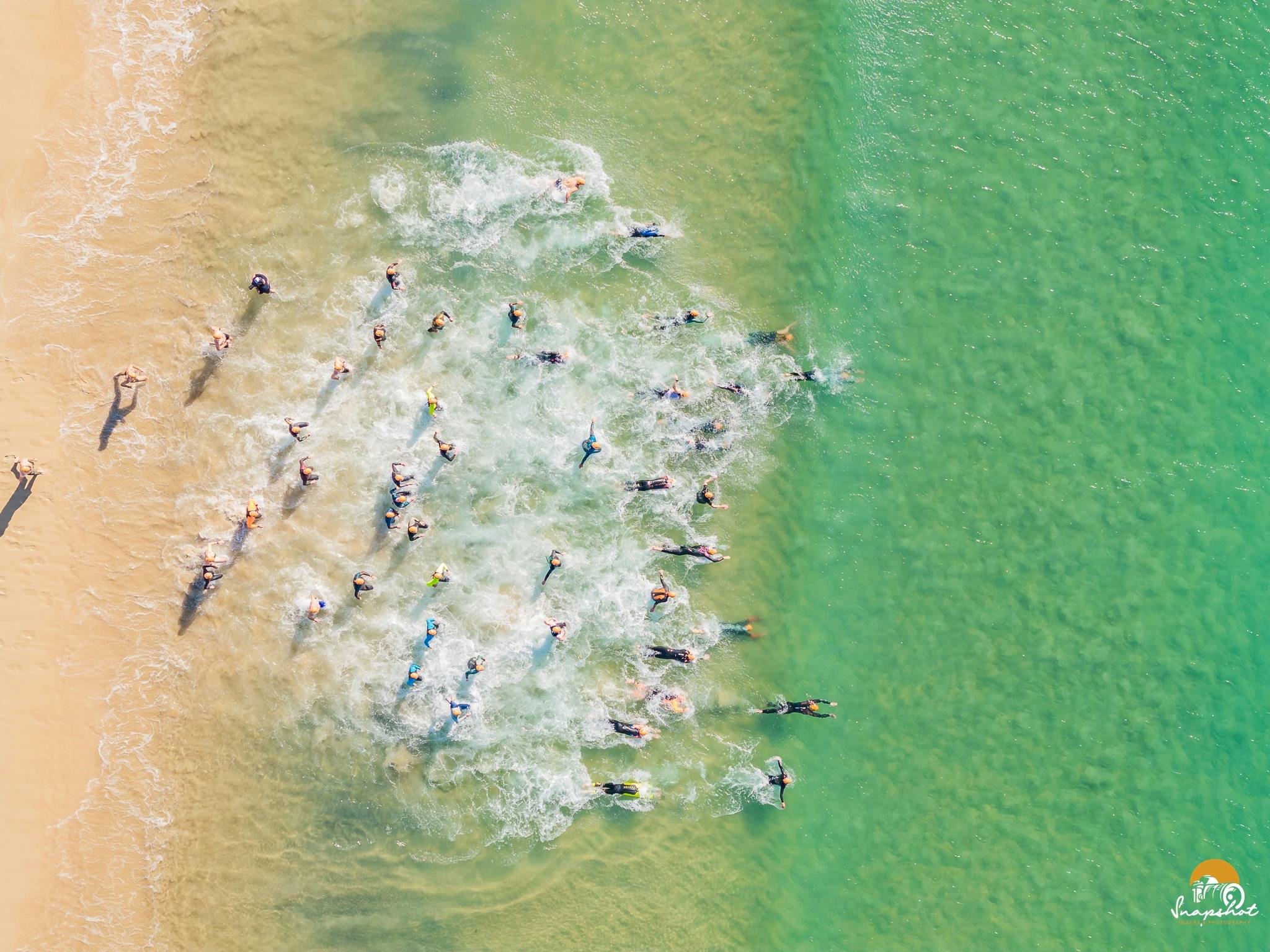 Swimming in the ocean