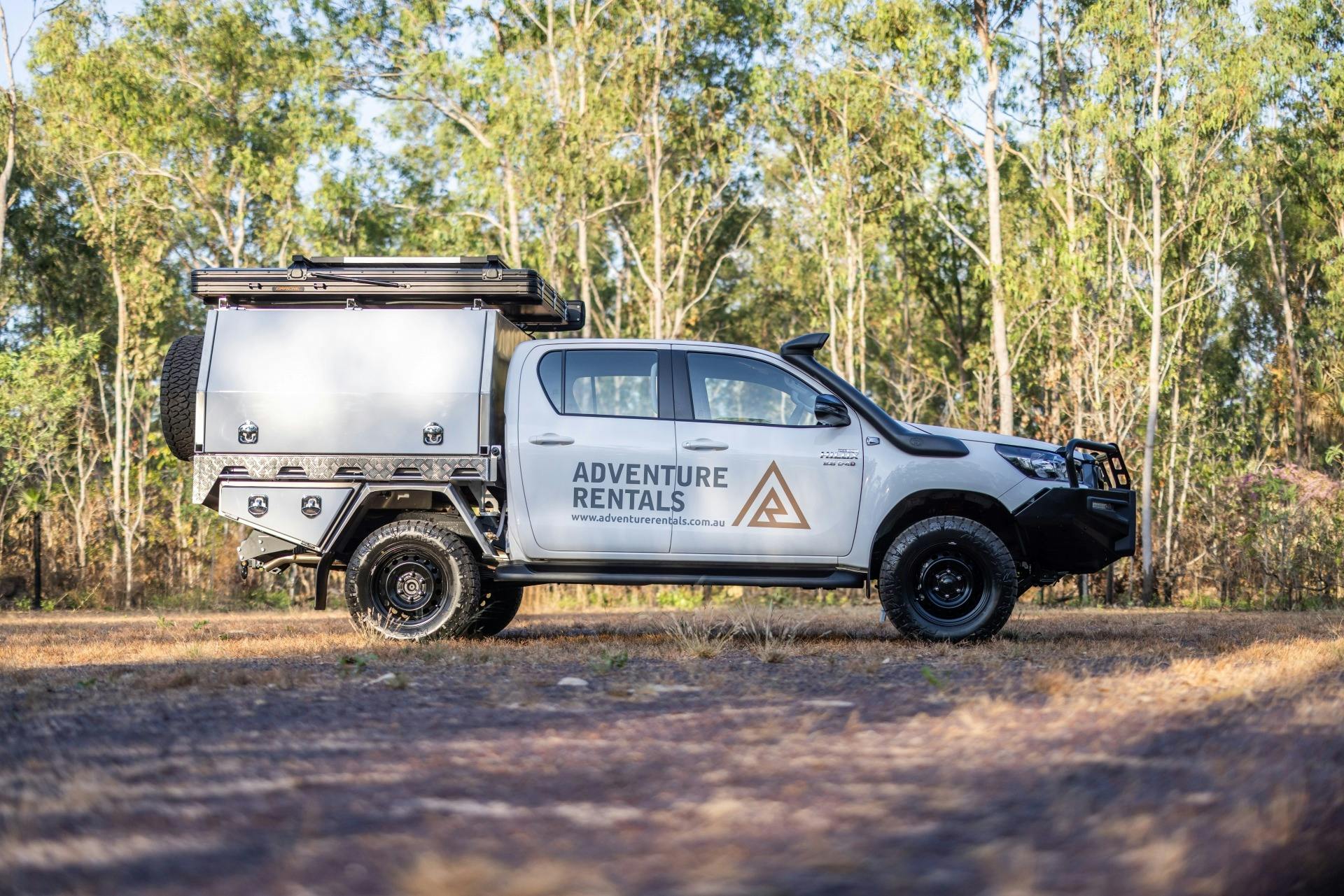 Adventure Rentals Toyota Hilux 4WD Camper Single Rooftop Tent