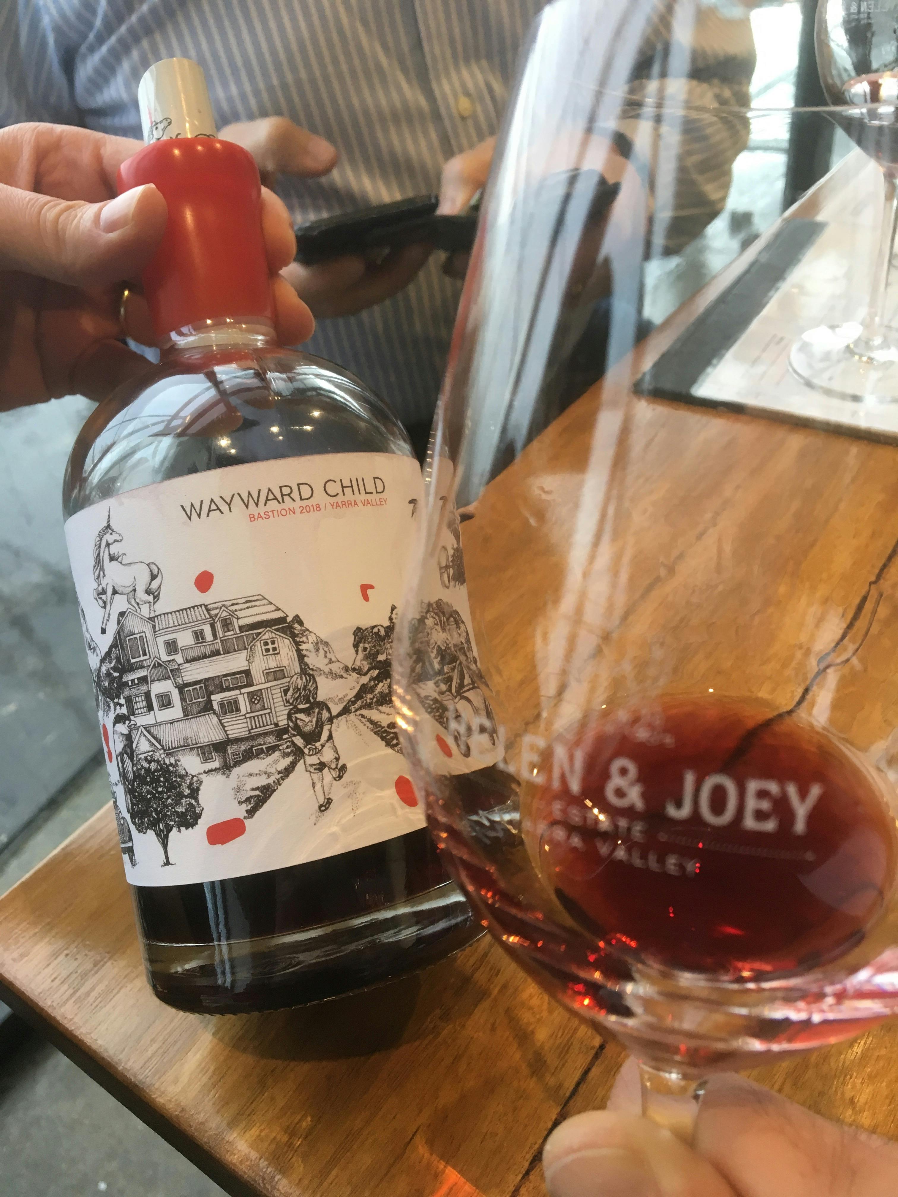 Sample of a wine tasted