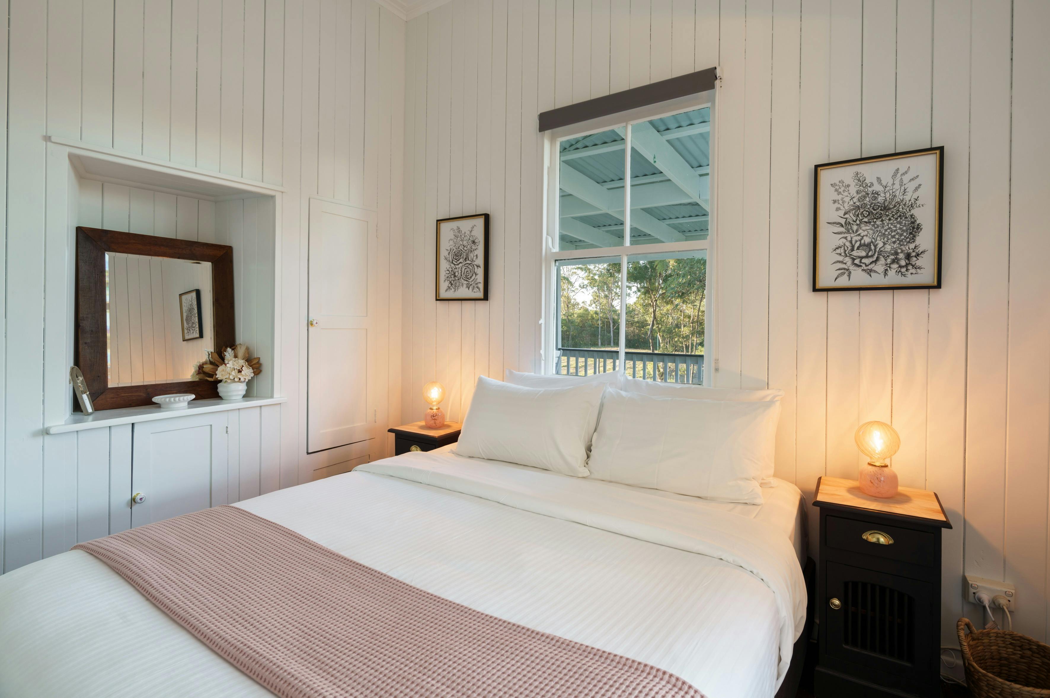 The cottage has 4 beautiful bedrooms.