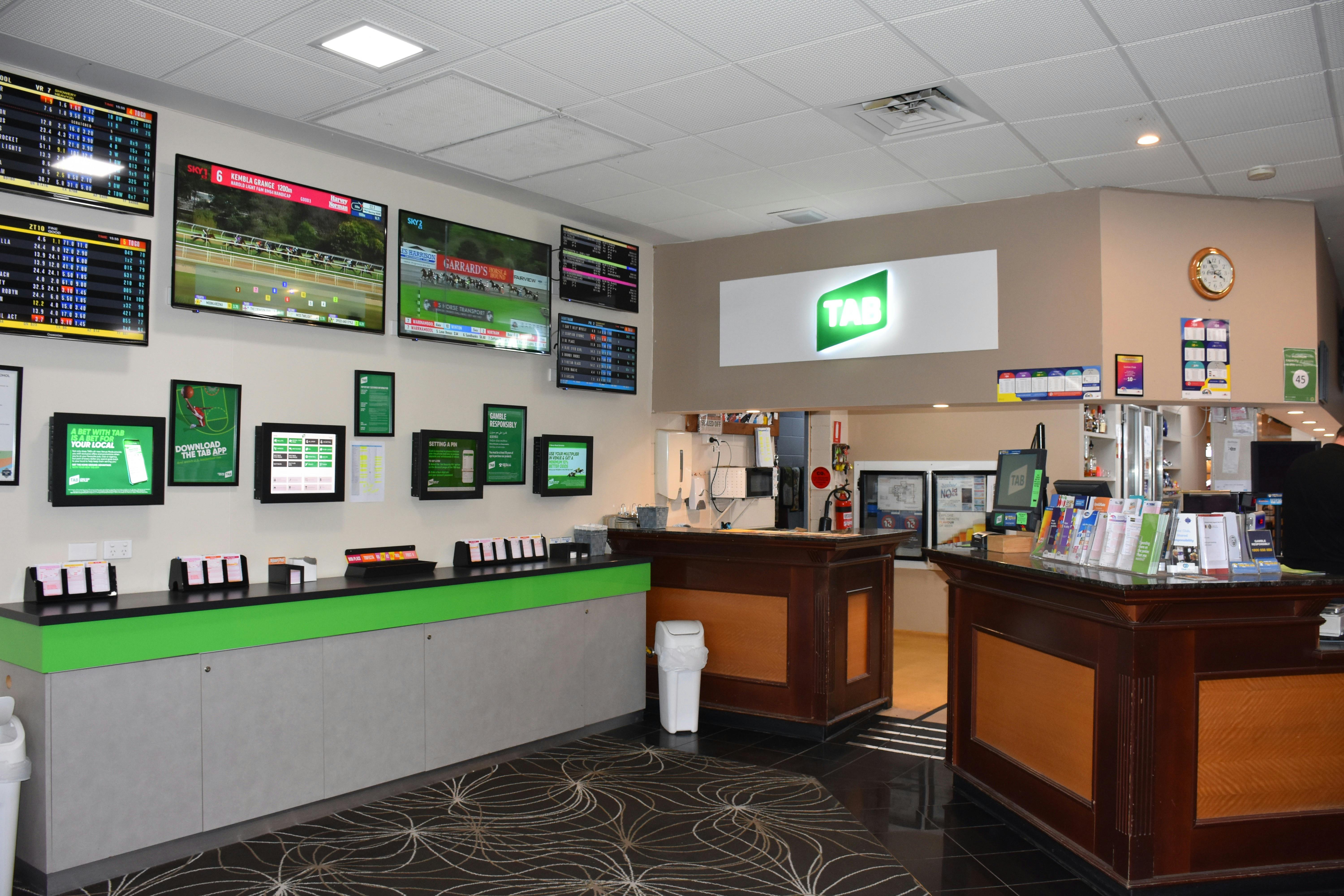 The club has a well appointed area for UBET and lotteries.