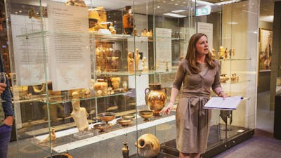 Curator of the ANU Classics Museum describing the objects on display