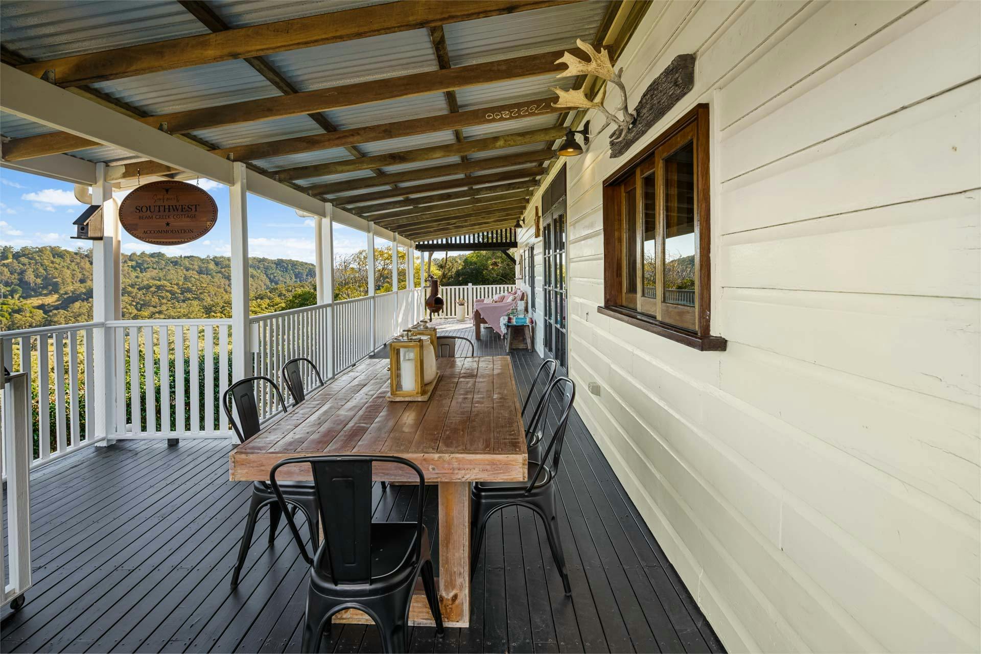 Enjoy meals alfresco style on the verandah
