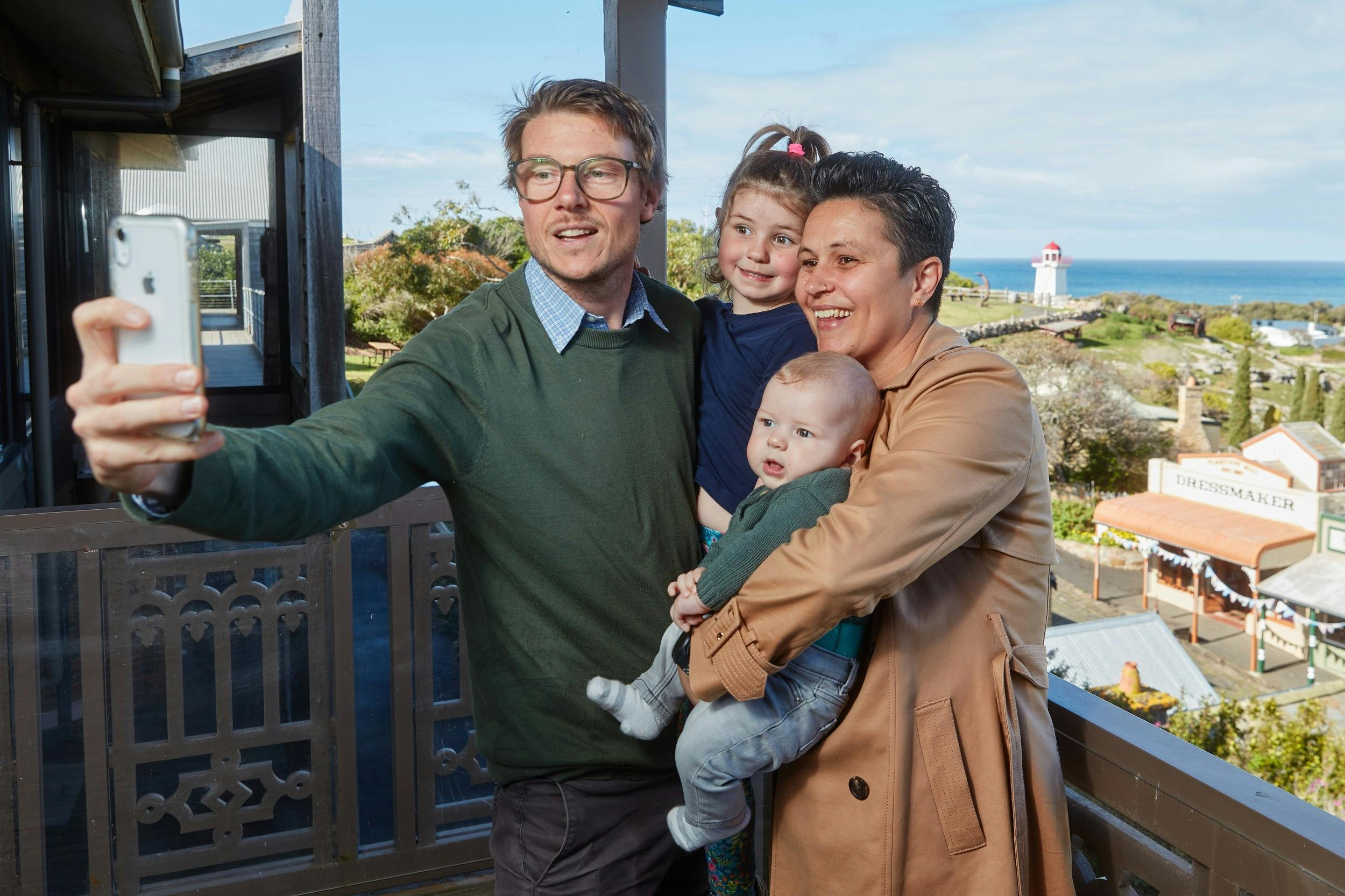 Family clicking a selfie
