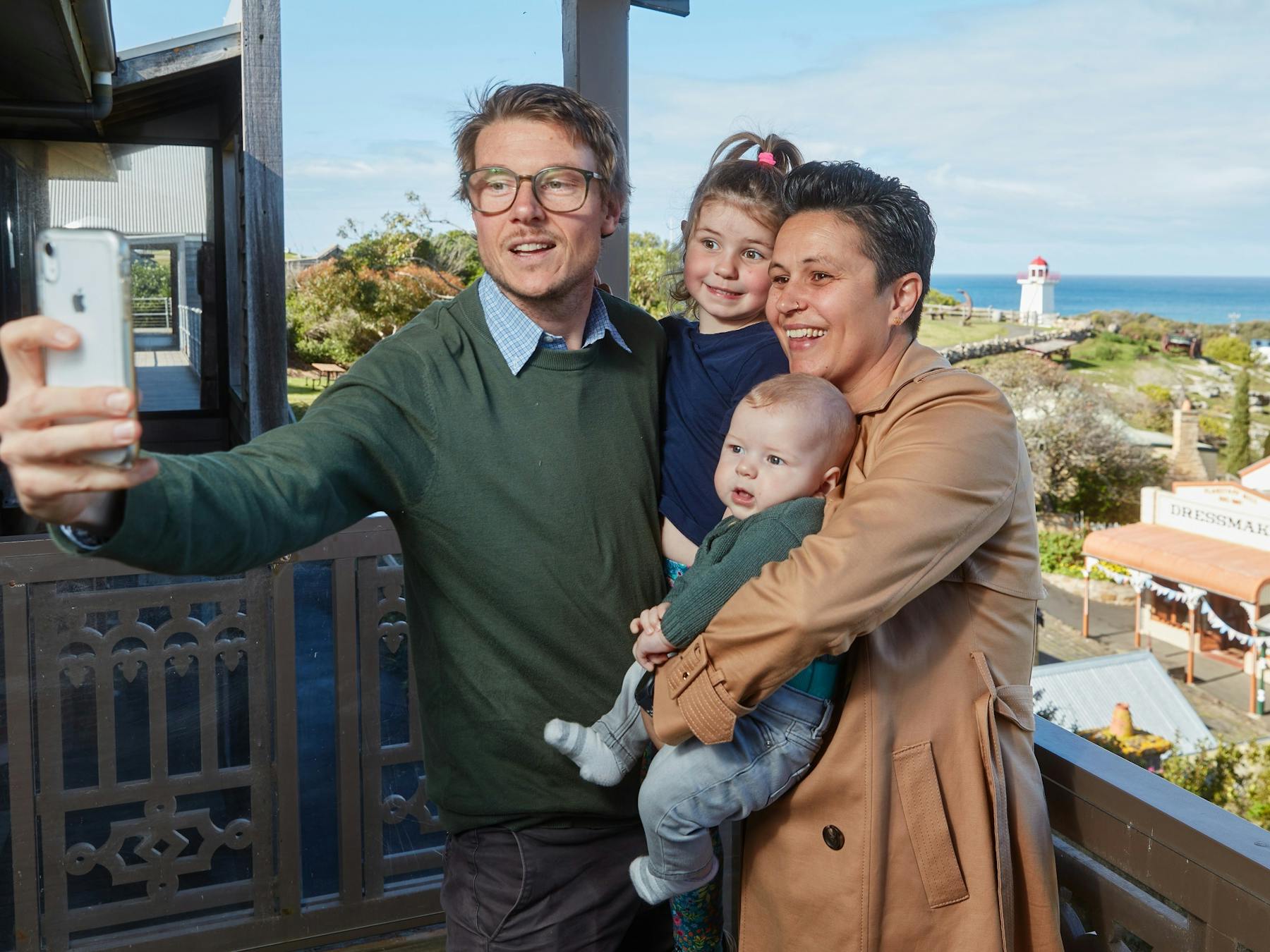 Family clicking a selfie