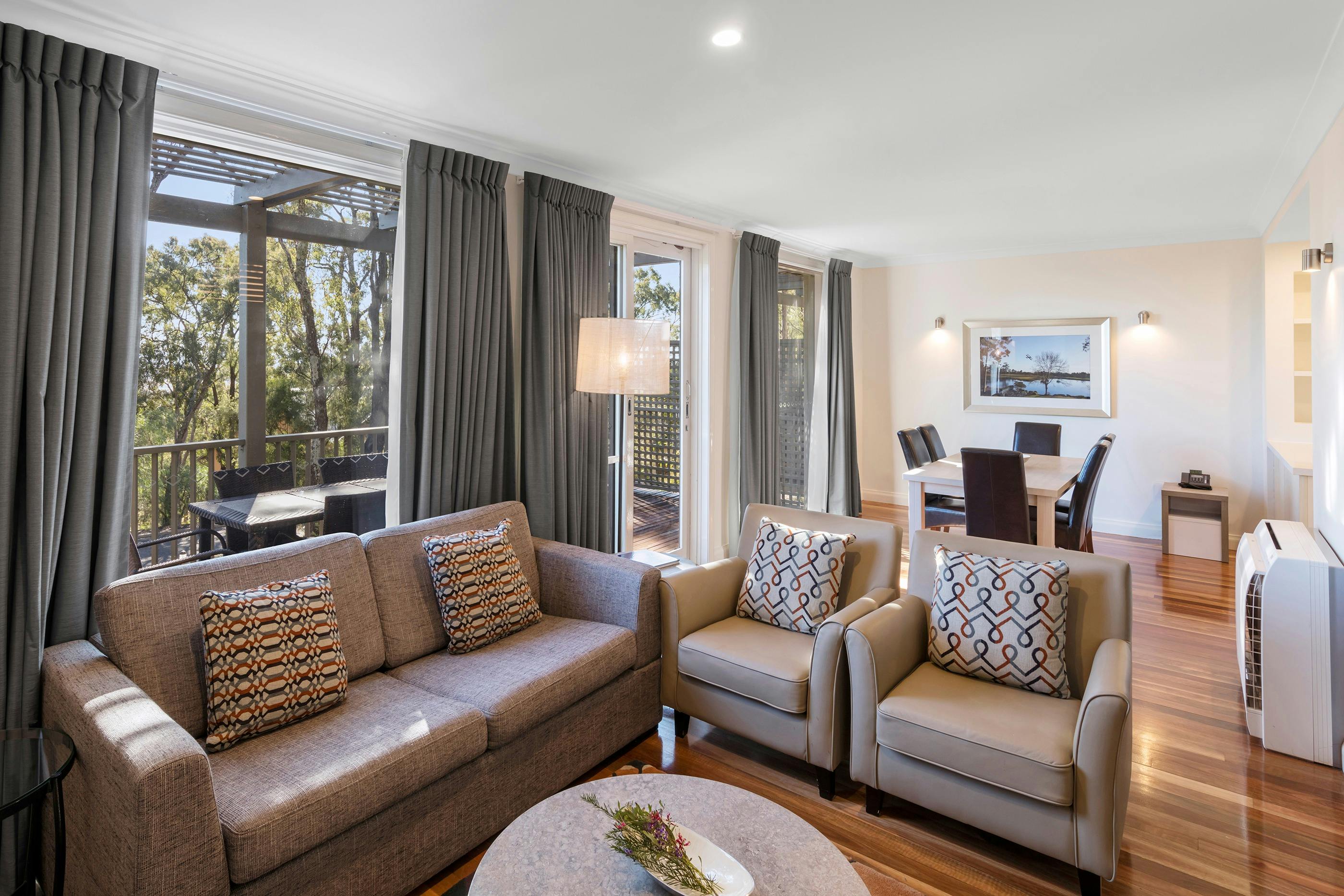 Oaks Cypress Lakes Resort 2 Bedroom Premier Villa living area