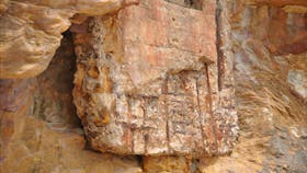 Eastern-most observation posts visible in the cliff face.