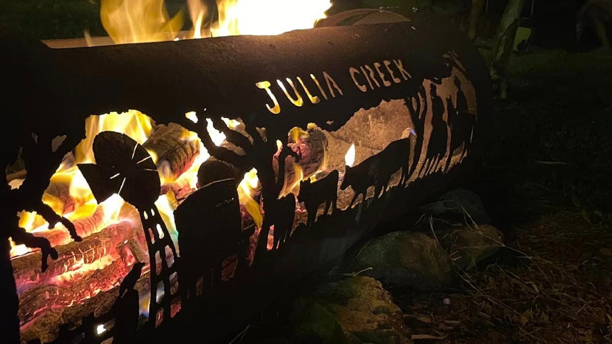 Bush Dinner Fire at Julia Creek Caravan Park Bush Dinner