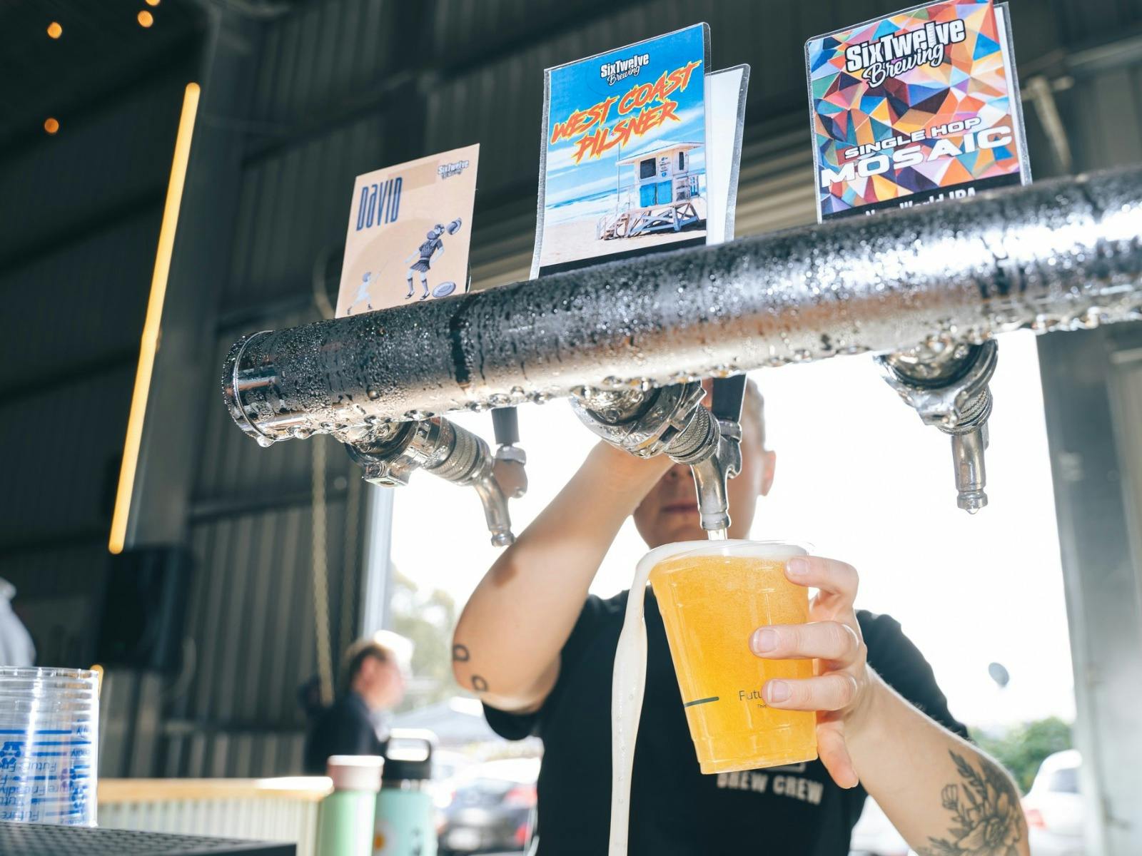 Barcade beer pouring