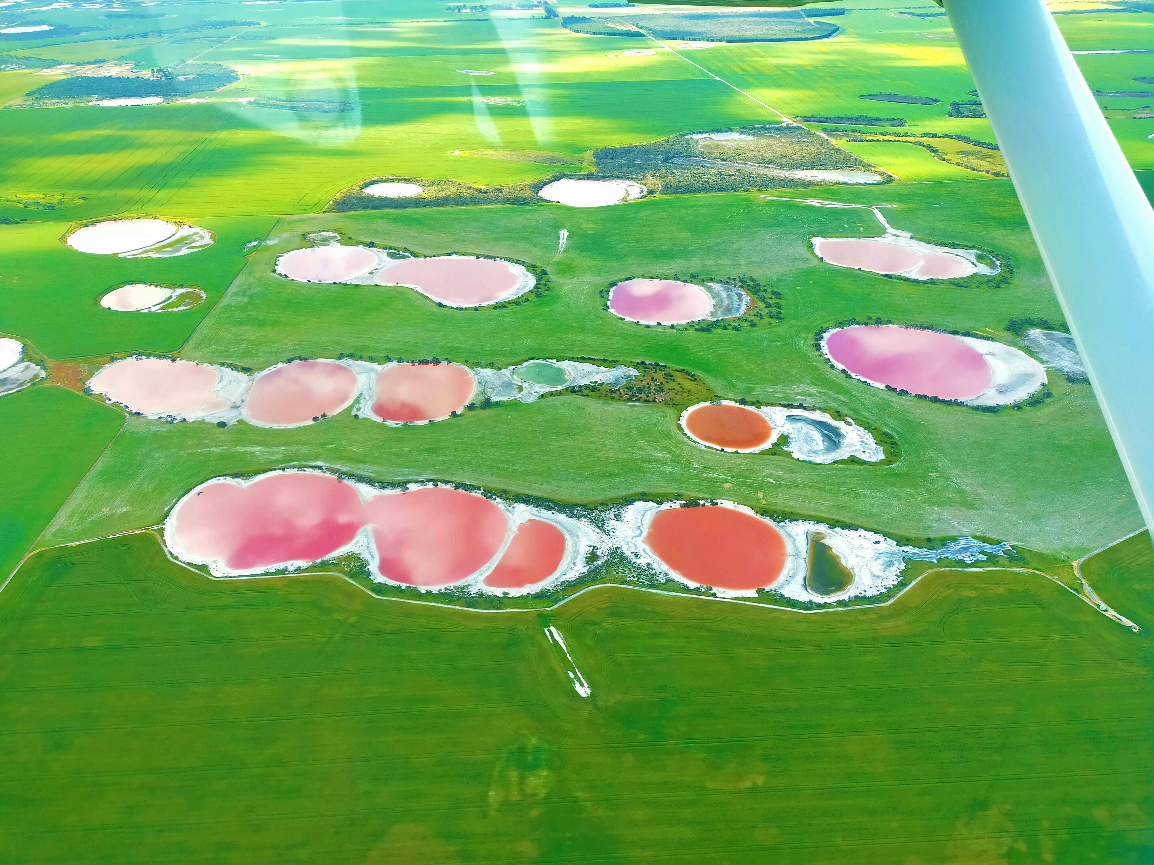 Pink and Rainbow Lakes