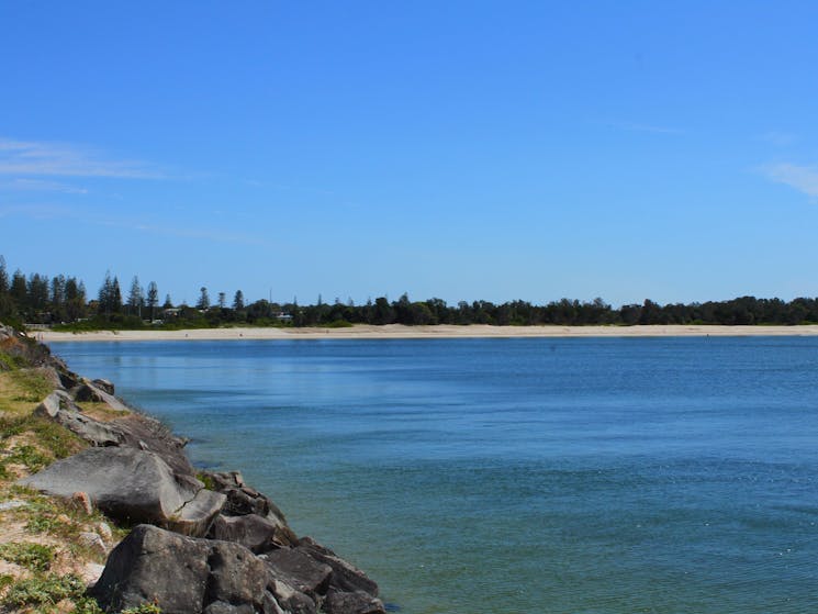 Pulled back view of Whiting from the back of Turners wall.