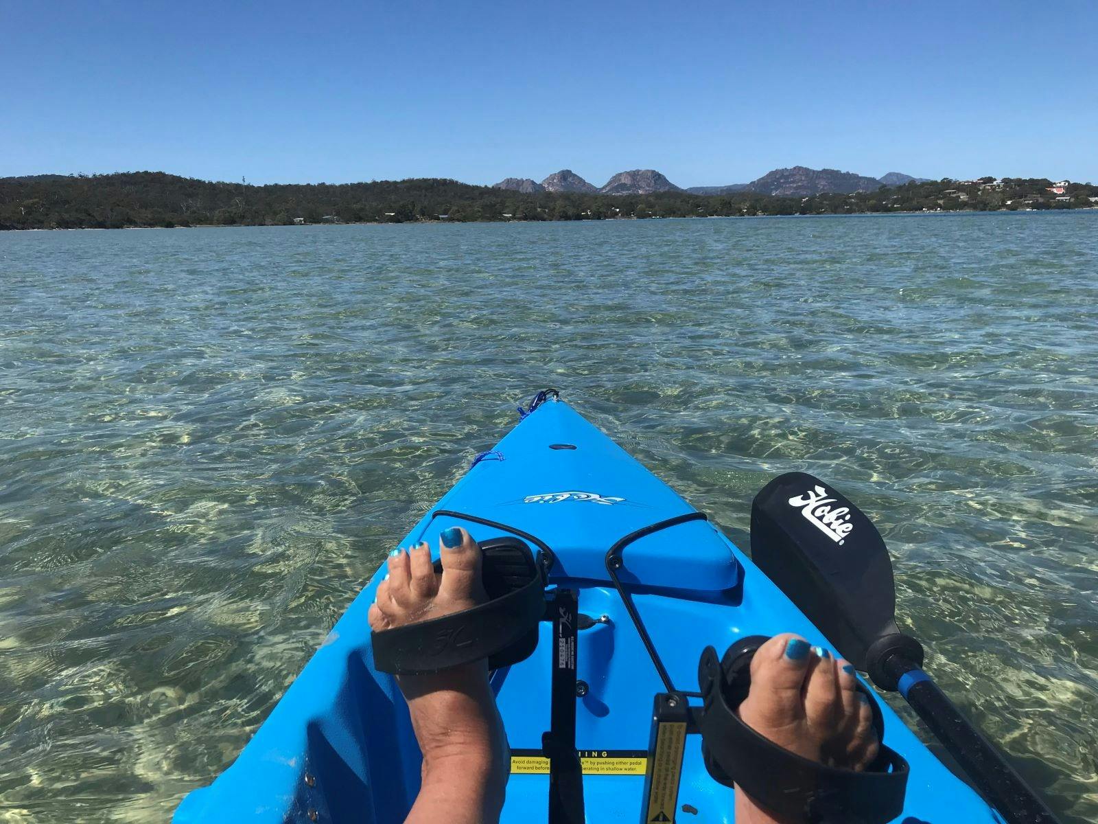 Kayaking around Moulting Lagoon