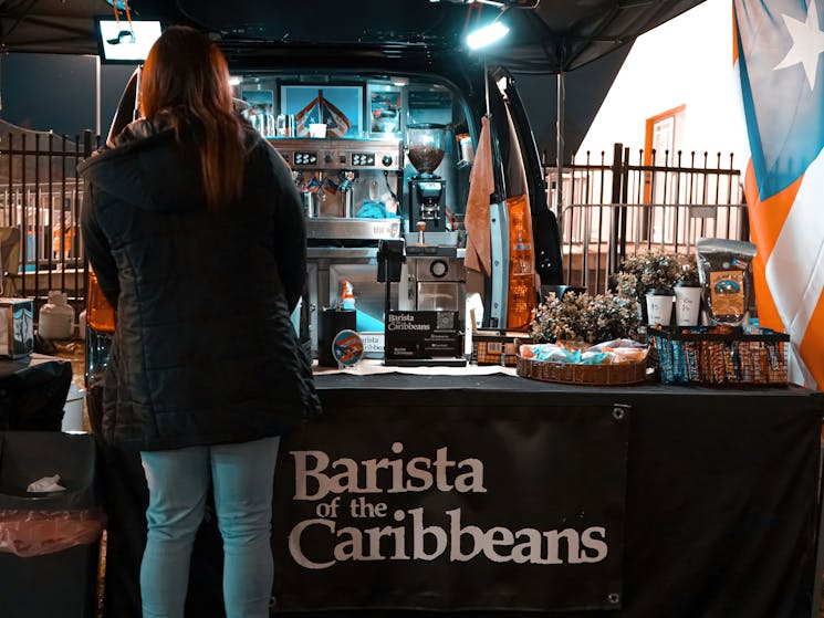 Barista of the Caribbeans, a vendor specialising in coffees from the Caribbean.
