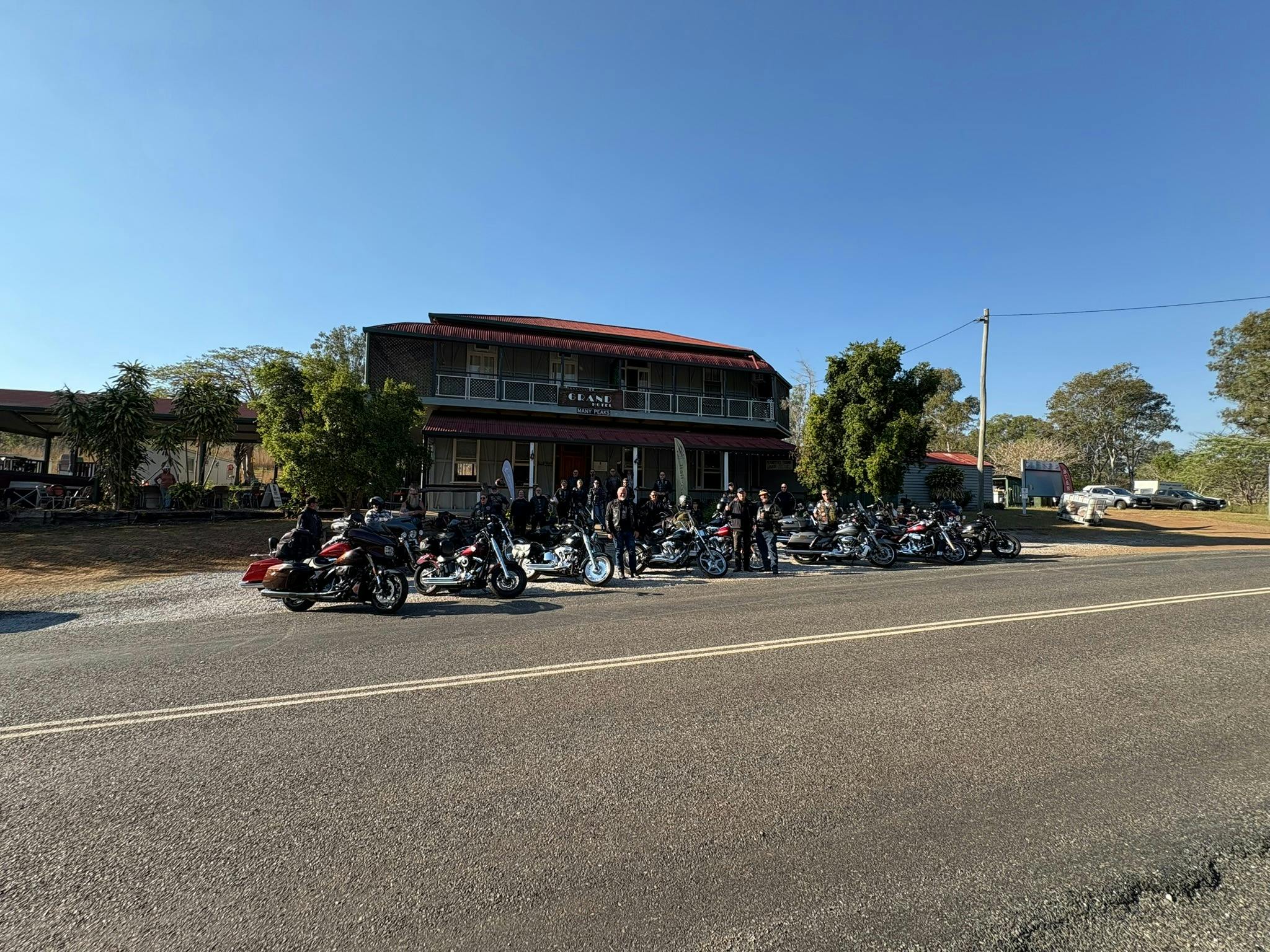 Motor Cyclist out for the weekend rally