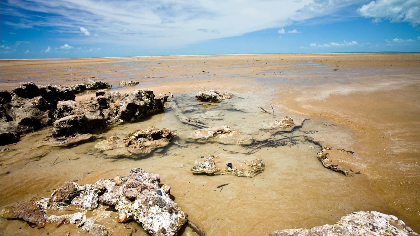 Rock pools at Carmila Creek