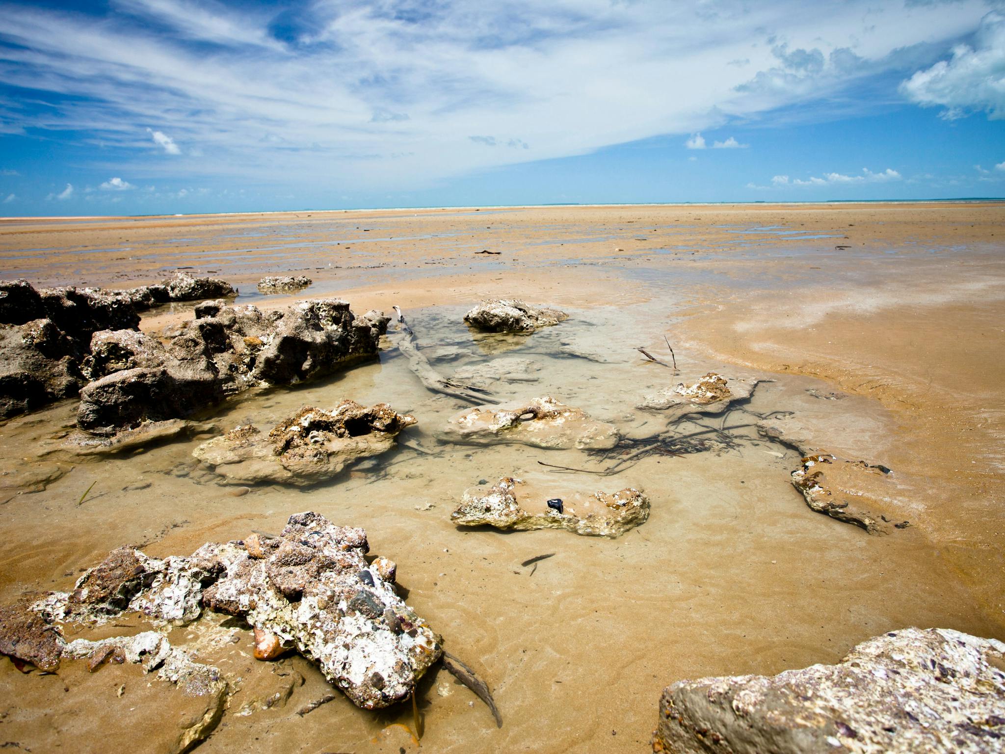 Rock pools at Carmila Creek