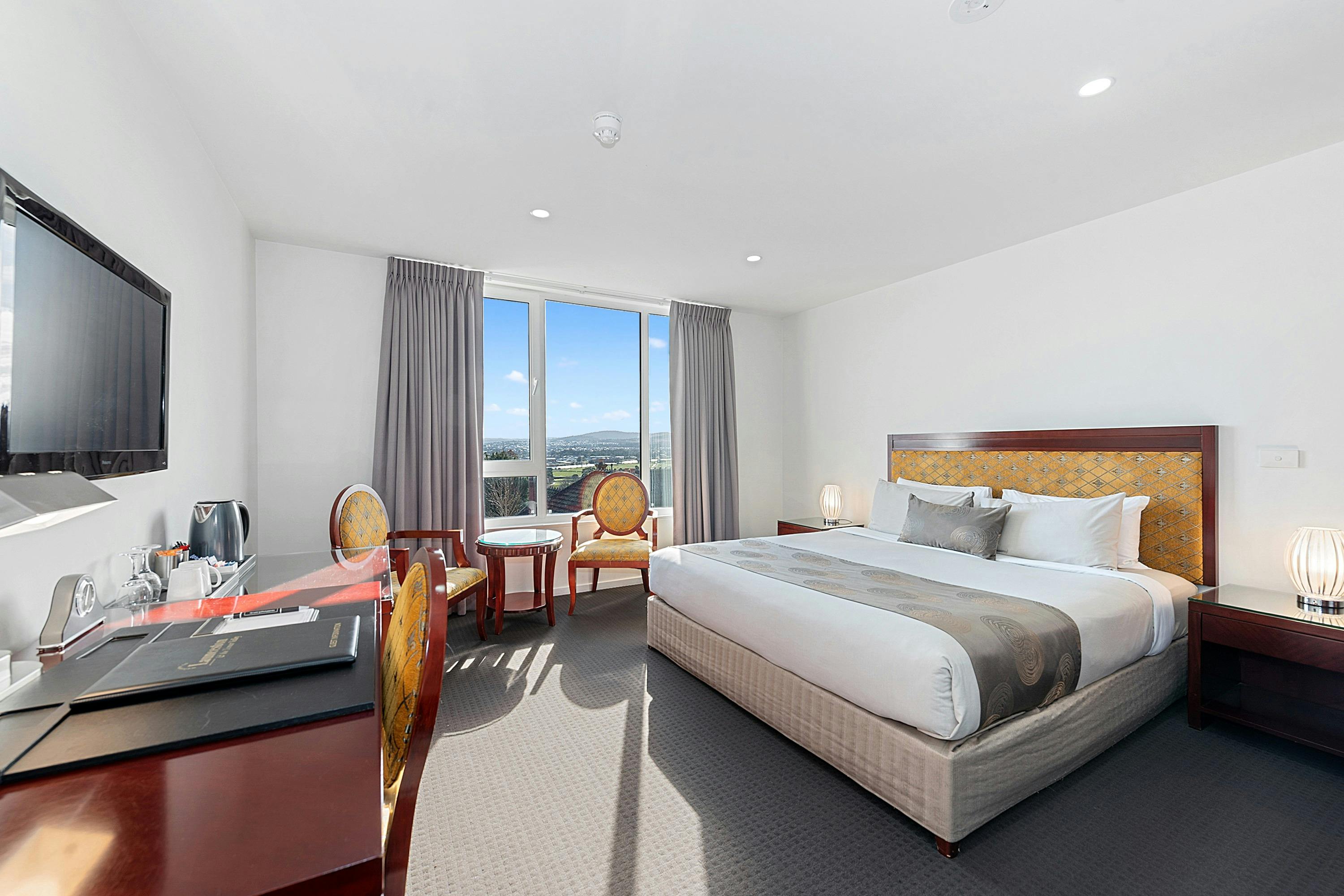 King Room with a king-size bed offering views and all essentials