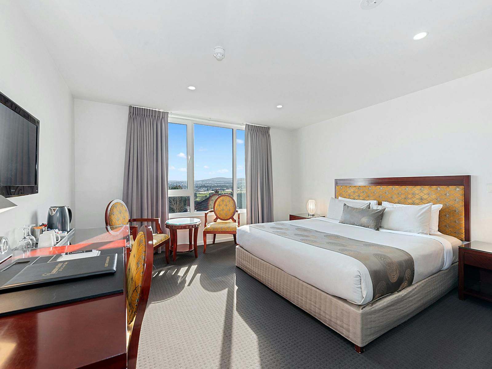 King Room with a king-size bed offering views and all essentials