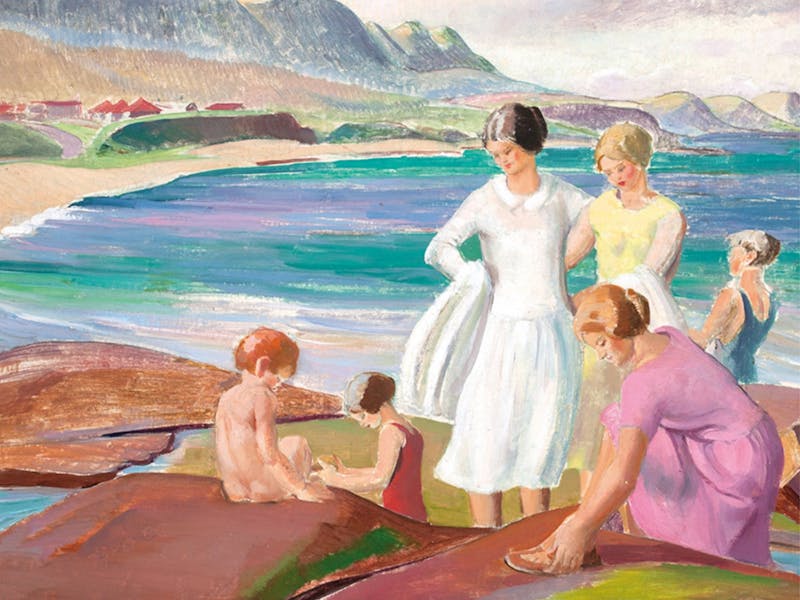 Adelaie Perry, Women and Children, Sharkey's Beach, Coledal 1929