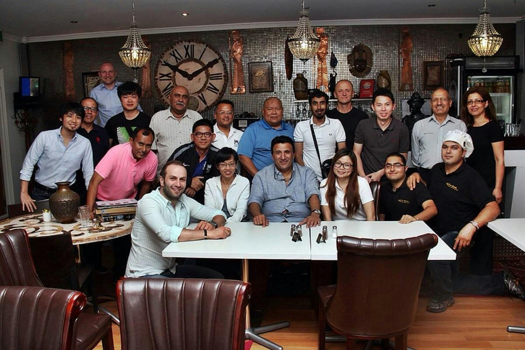 Group of people smiling at the camera