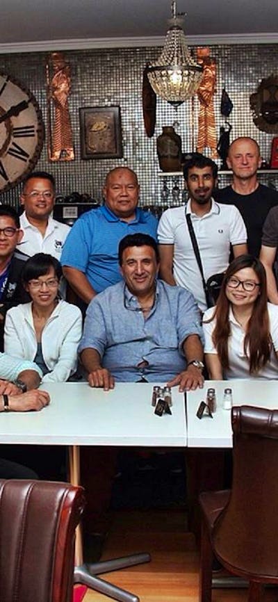 Group of people smiling at the camera