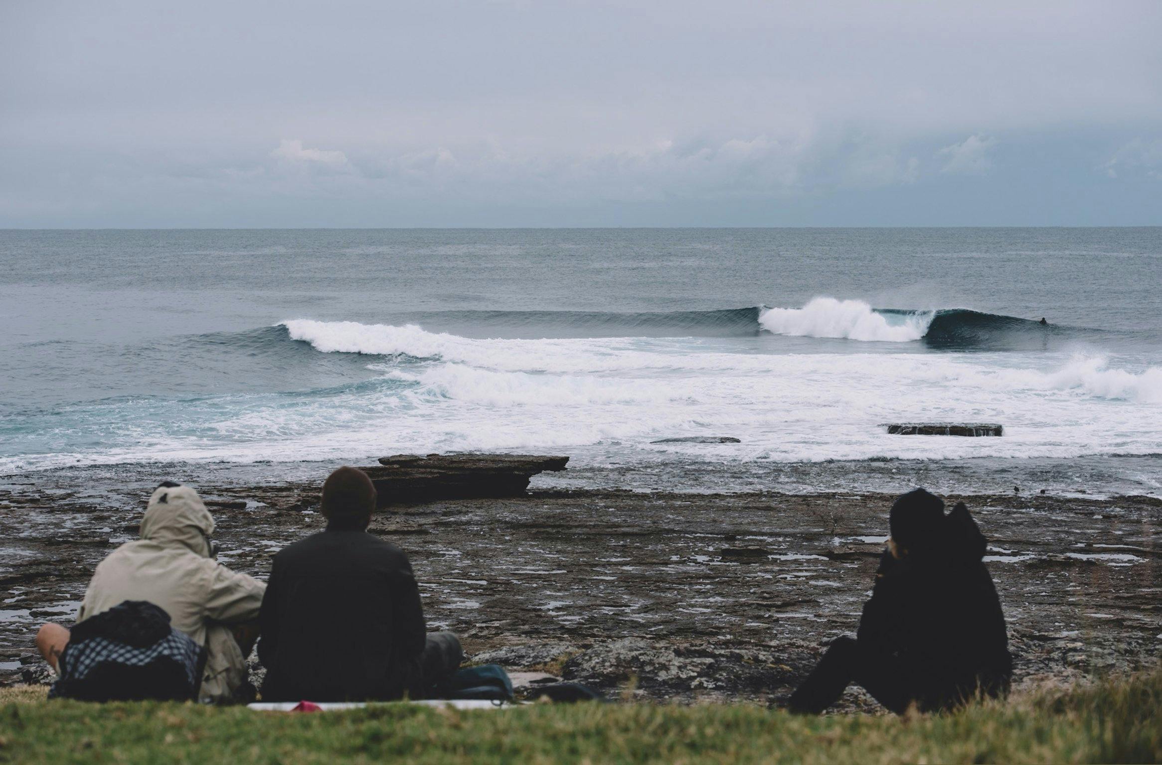 Guillotines Surf Break in Winter