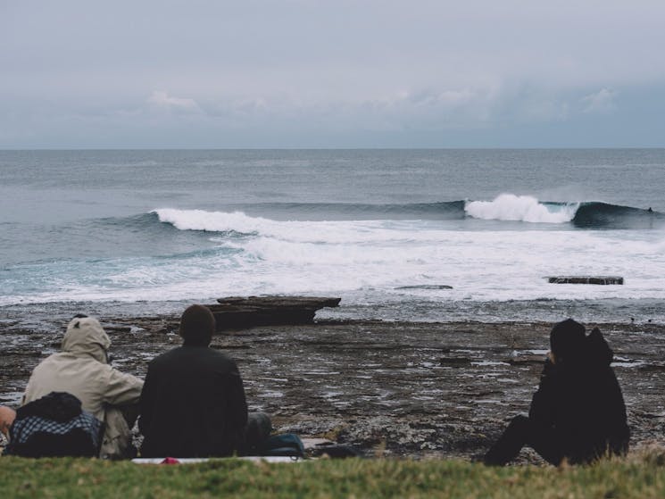 Guillotines Surf Break in Winter