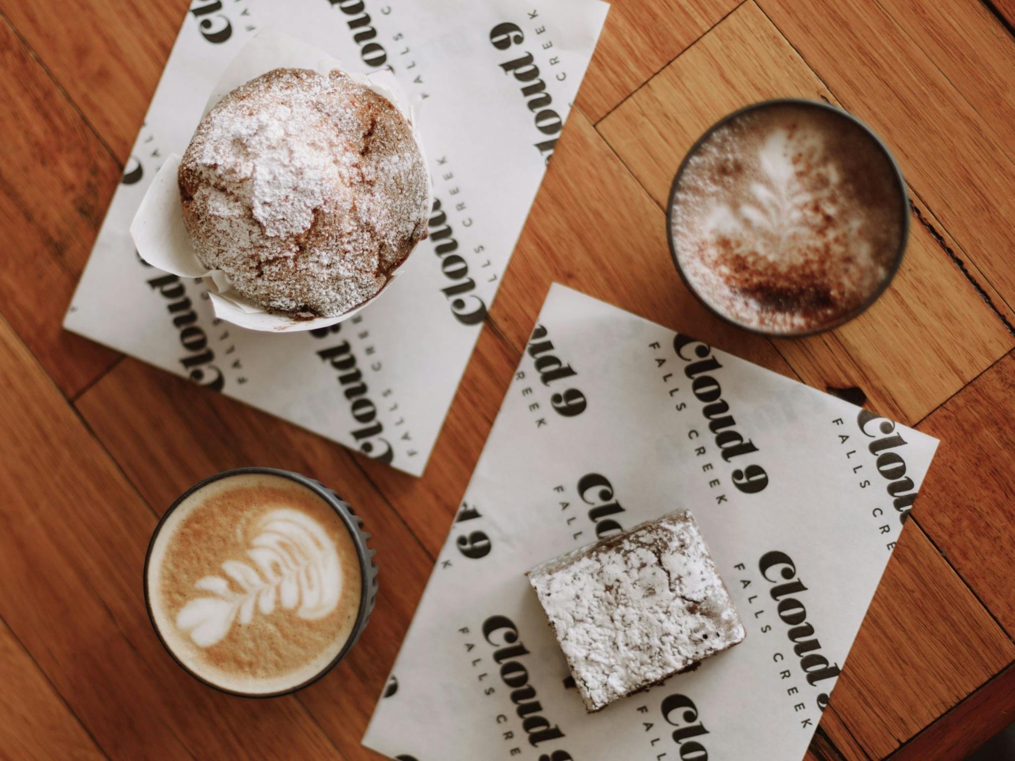 An image of Cloud 9 baked goods and barista made coffees