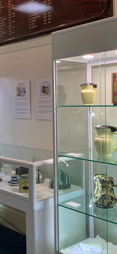 Image of display cabinets with electric jug collection