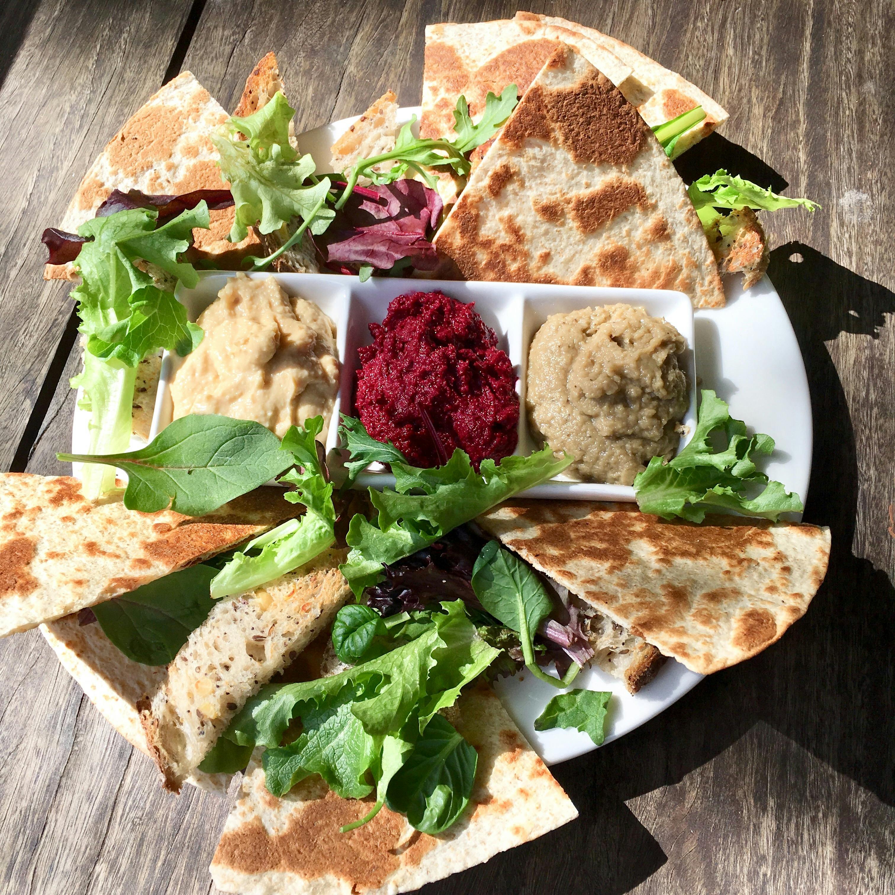 Vegan dip platter