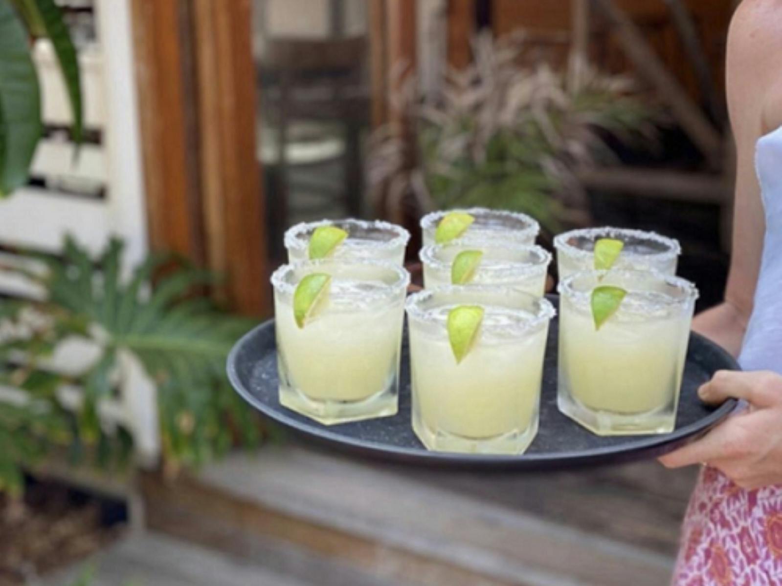 Cocktails held by a waitress