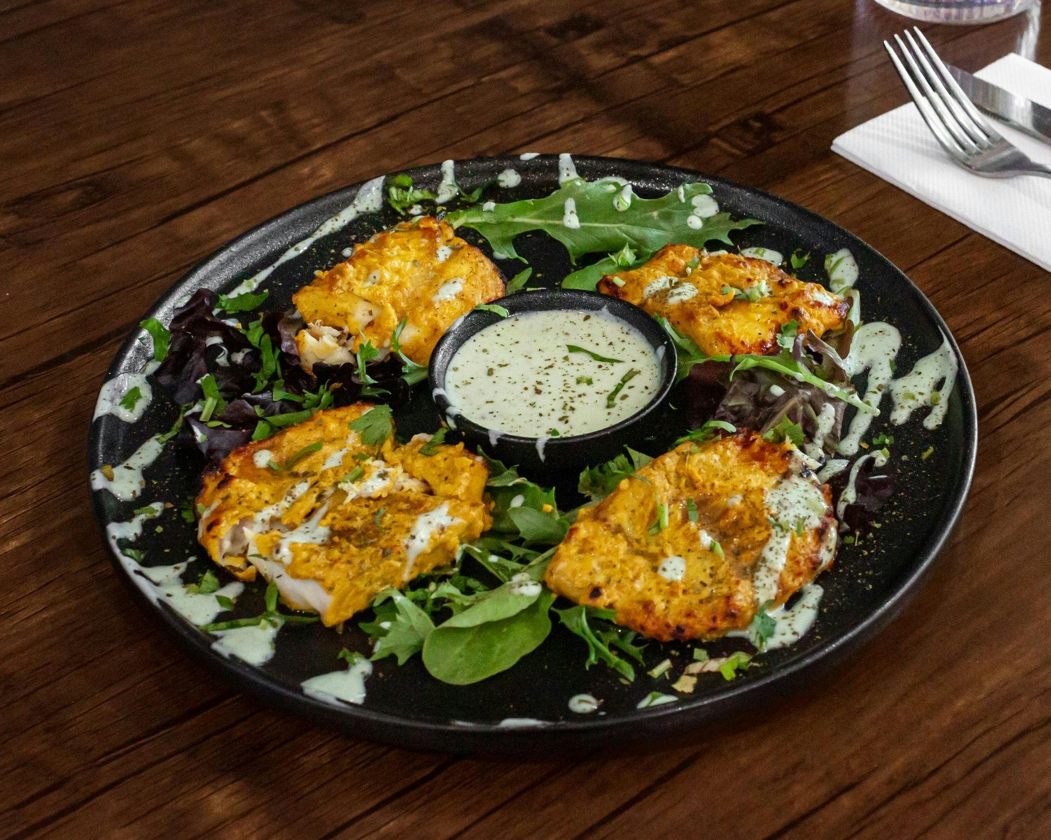 Real Fish Tikka Cooked in Tandoor at Tassie Dhaba Restaurant & Bar Launceston
