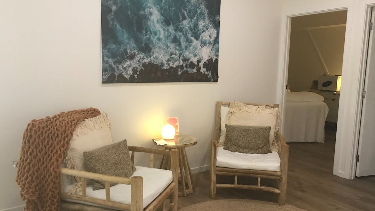 Chairs for guests to wait in prior or post treatment