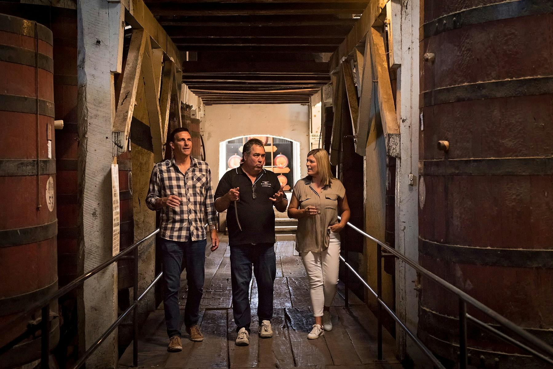 Bleasdale Brand Ambassador Robbie Potts, hosting guests on a Beyond the Cellar Door Tour