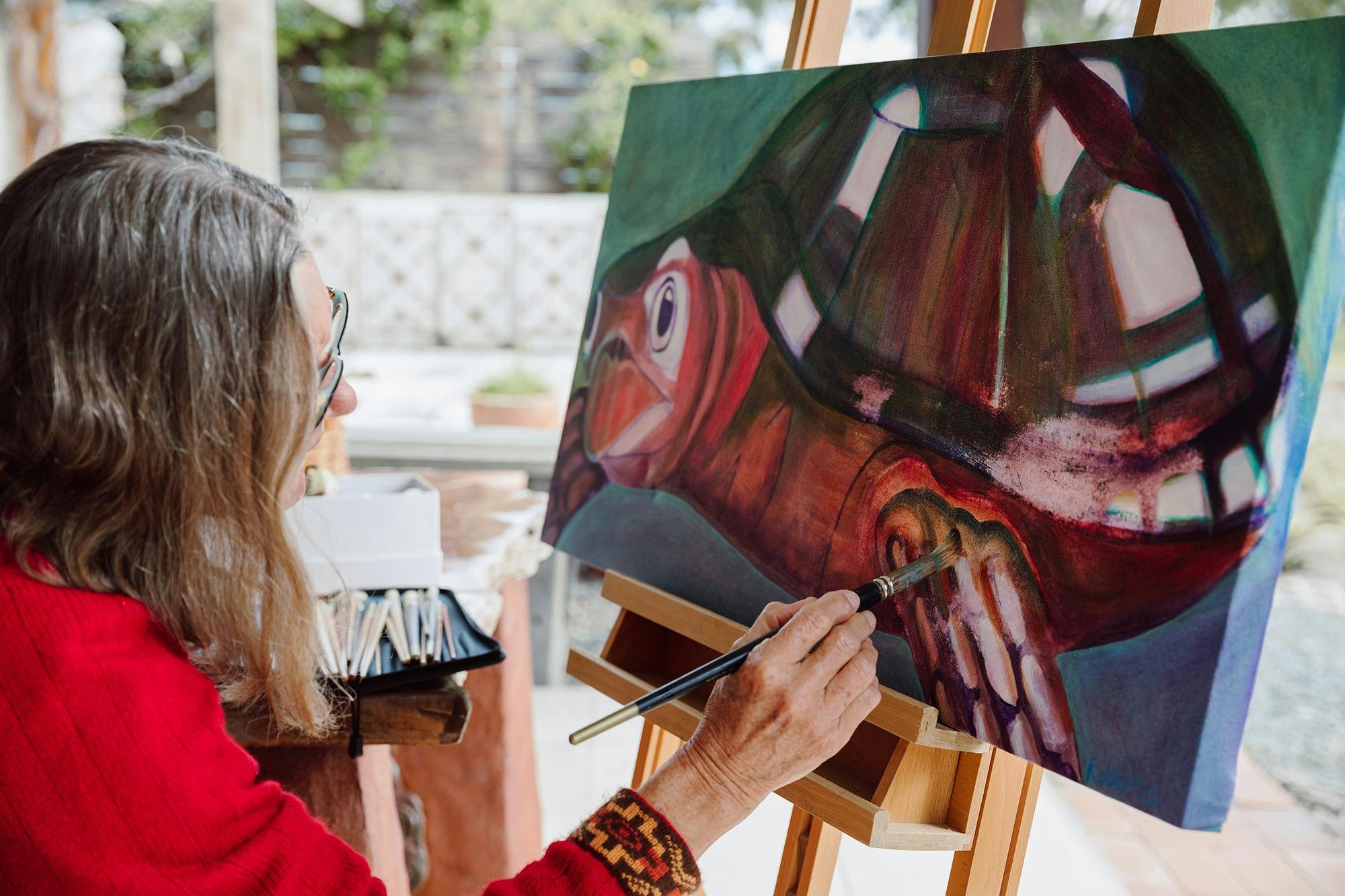 Merinda Robbins paints our island friends