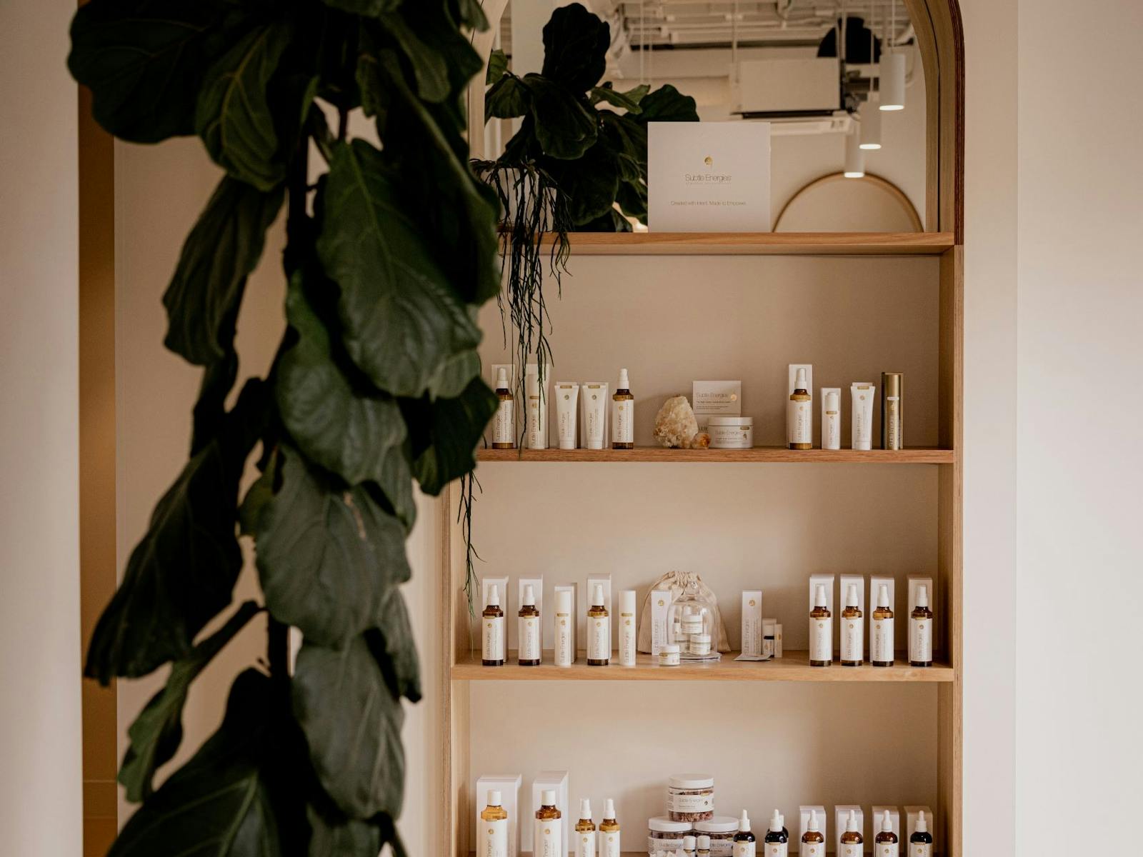 A range of products are available for purchase for skin, spa, and health