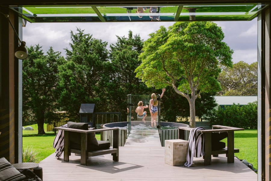 The pool at just off the breezeway at The Shed Gerroa - fun for everyone!